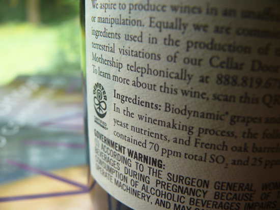 Wine Labels, Wine Ingredients