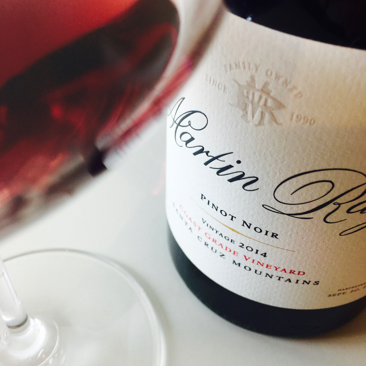 2014 Martin Ray Winery Pinot Noir Coast Grade Vineyard Santa Cruz Mountains