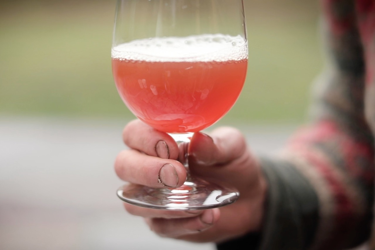 Christopher Piana of Fable Farm with fermenting must